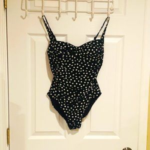 Bond Eye Australia Women's One Piece Swimsuit Size 6 D DD Black White Polka Dot
